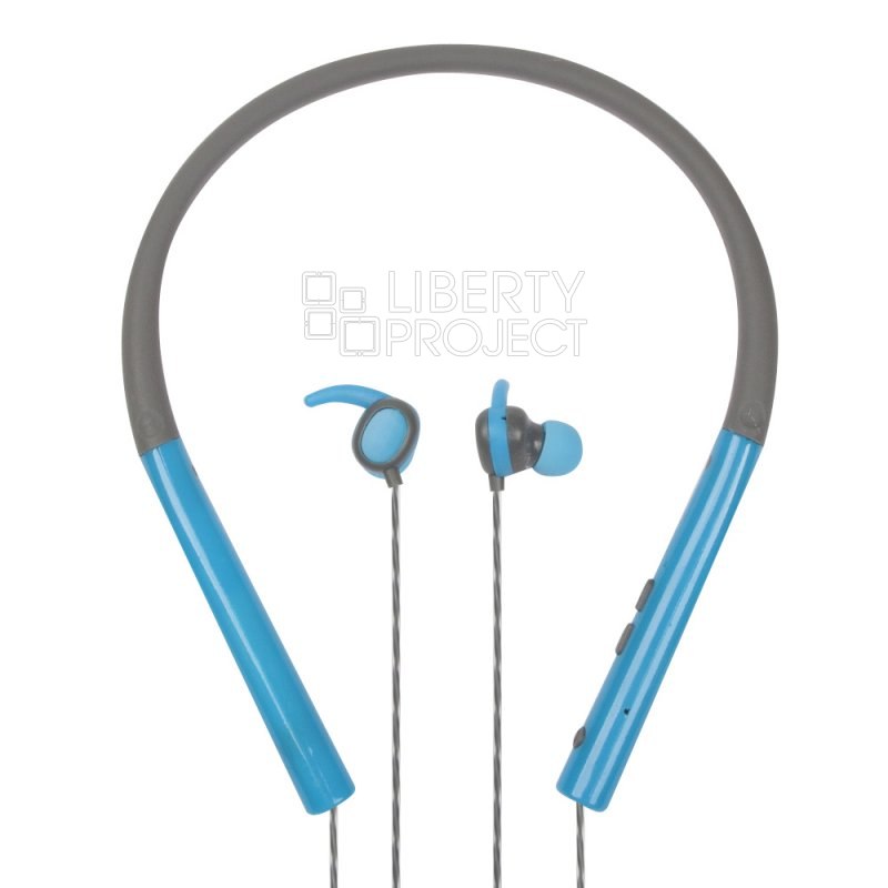 Bluetooth гарнитура MS-760A Neck Chain Type вставная (голубая/коробка)