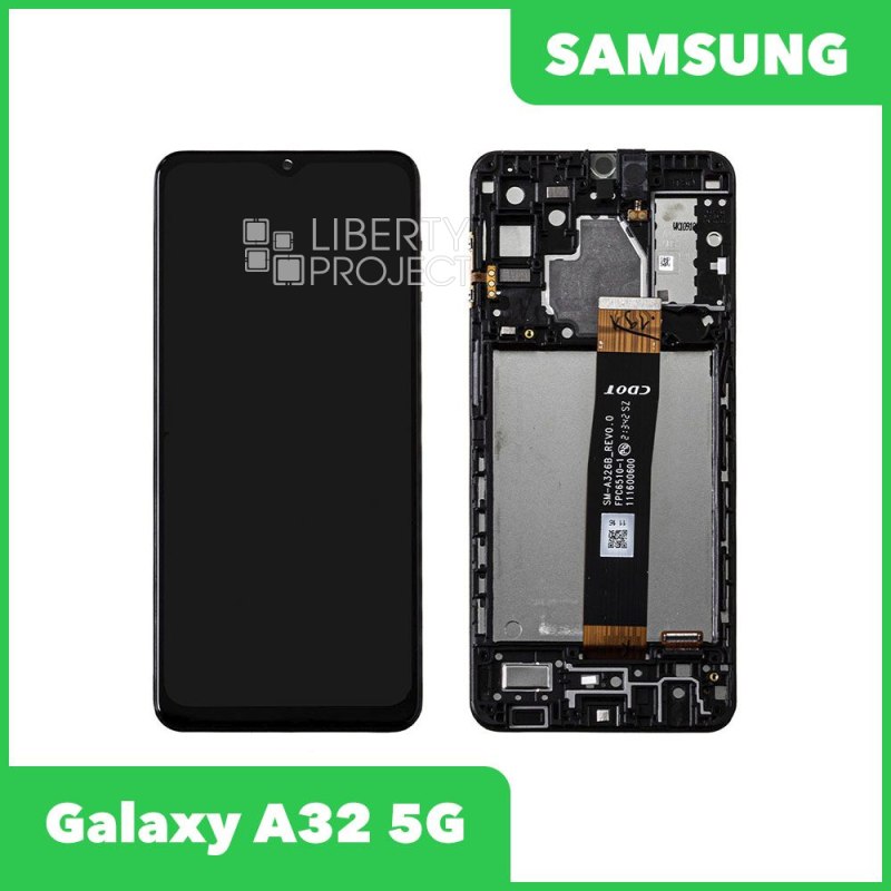 LCD дисплей для Samsung Galaxy A32 5G SM-A326 GH82-25121A в рамке (черный) 100% OR SP — фото 2