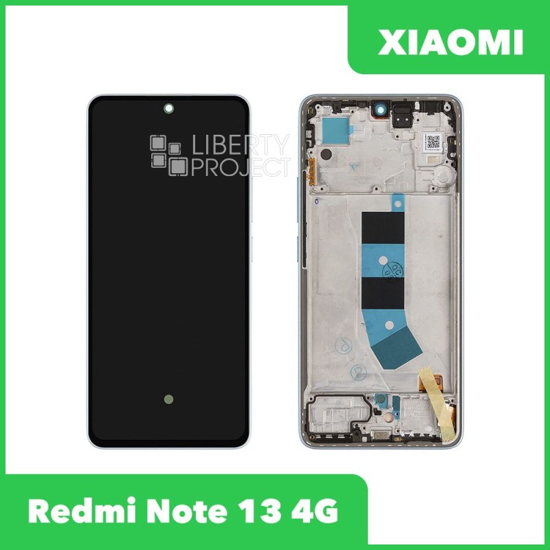 LCD дисплей для Xiaomi Redmi Note 13 4G (23129RAA4G) с тачскрином в рамке (синий) 100% OR SP — фото 2