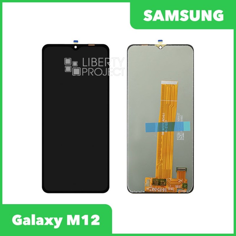 Дисплей для Samsung Galaxy M12 SM-M127 в сборе без рамки (черный) 100% оригинал