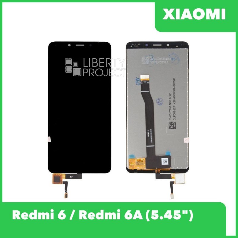 LCD дисплей для Xiaomi Redmi 6 / Redmi 6A в сборе с тачскрином (черный) — купить оптом в интернет-магазине Либерти