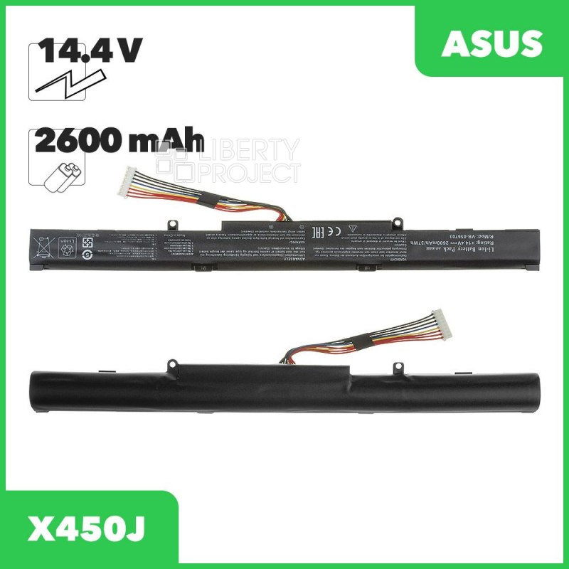 Аккумуляторная батарея для ноутбука Asus X450J (A41-X550E) 14.4V 37Wh OEM черная — купить оптом в интернет-магазине Либерти