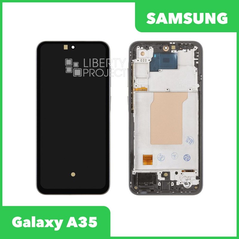 LCD дисплей для Samsung Galaxy A35 SM-A356 в сборе с тачскрином в рамке OLED (синий) — фото 2