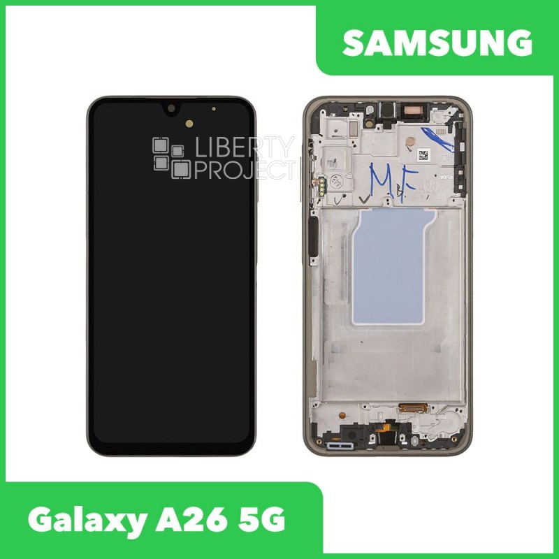 LCD дисплей для Samsung Galaxy A26 5G SM-A266B в рамке (черный) 100% OR SP — фото 2