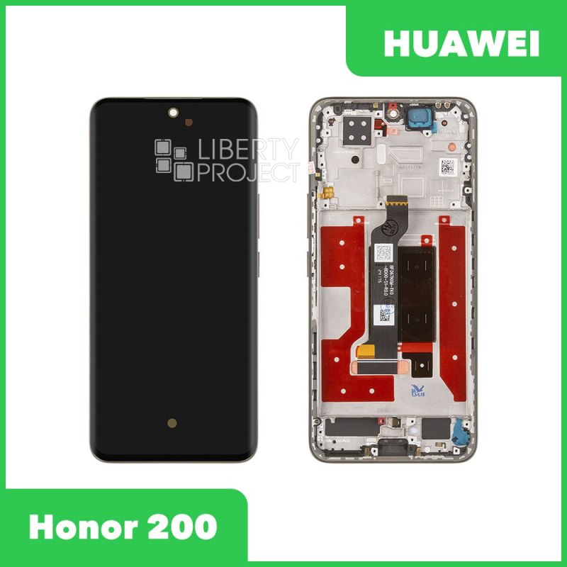 LCD дисплей для Huawei Honor 200 (ELI-AN00/ELI-NX9) с тачскрином в рамке AMOLED (черный) 100% OR — фото 2