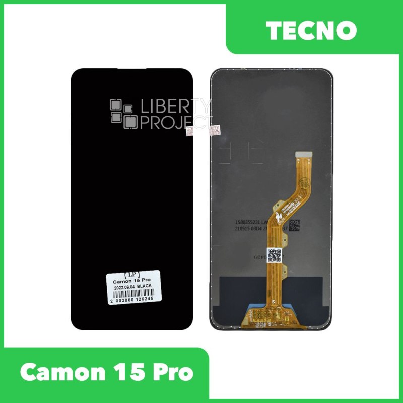 LCD дисплей для Tecno Camon 15 Pro в сборе с тачскрином (черный) — купить оптом в интернет-магазине Либерти