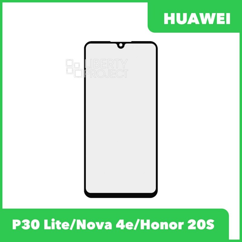 G+OCA PRO стекло для переклейки Huawei P30 Lite/Nova 4e (MAR-LX1M/MAR-AL00) / Honor 20S (черный) — фото 2