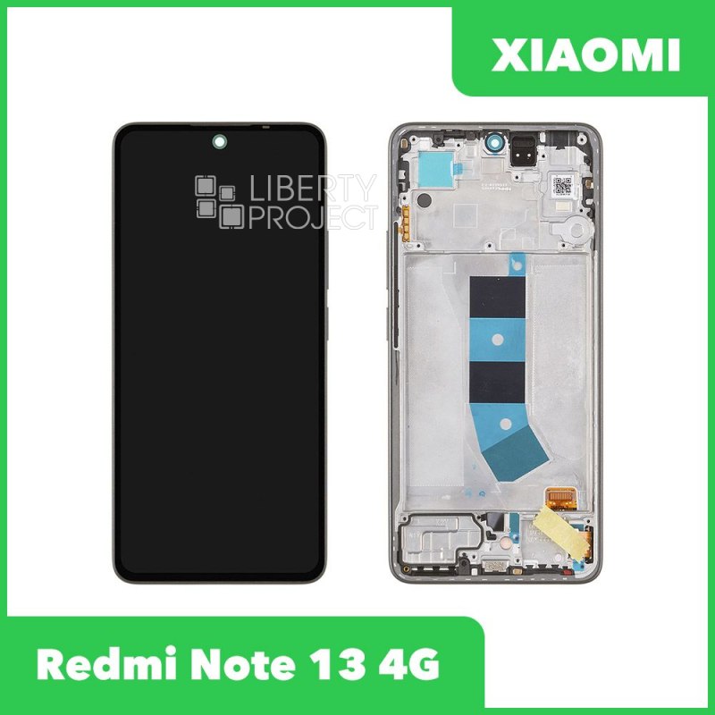 LCD дисплей для Xiaomi Redmi Note 13 4G (23129RAA4G) с тачскрином в рамке (черный) 100% OR SP — фото 2