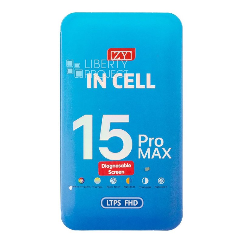 LCD дисплей для Apple iPhone 15 Pro Max (черный) матрица ZY In-Cell LTPS FHD (привязка без пайки) — фото 3
