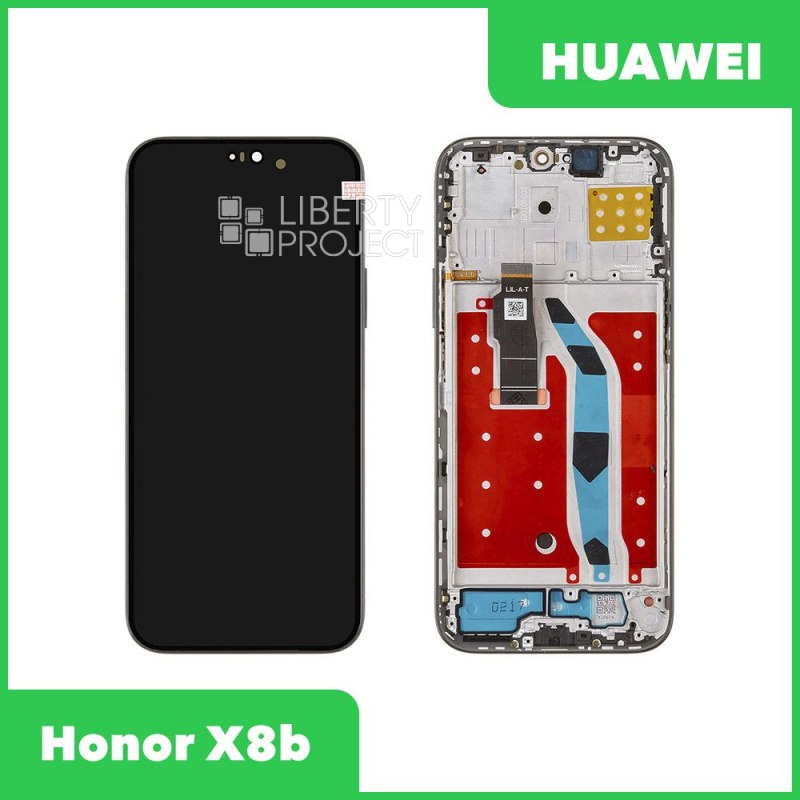 LCD дисплей для Huawei Honor X8b (LLY-LX1) с тачскрином в рамке (черный) 100% OR — фото 2