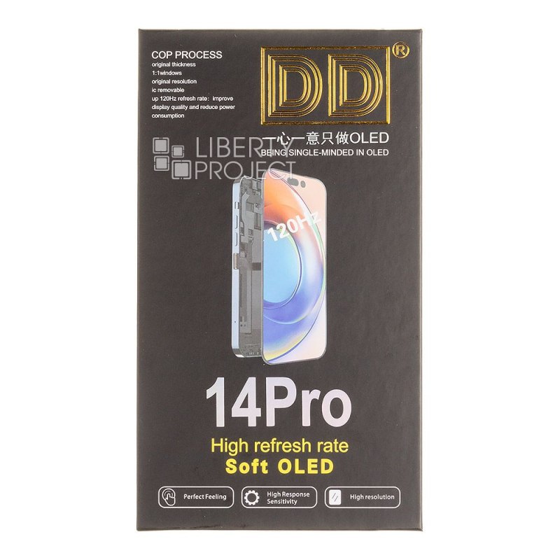 LCD дисплей для Apple iPhone 14 Pro (черный) матрица DD SOFT OLED 120HZ — фото 4