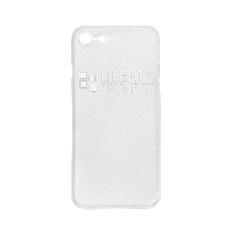Защитная крышка для iPhone SE 2/8/7 (4,7&quot;) матовый пластик 0,4 мм (белая) (упаковка пакетик)