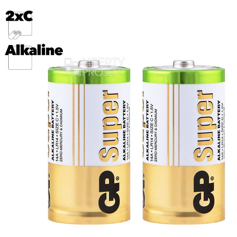 Батарейка GP Super LR14 C BL2 Alkaline 1.5V (2 шт)