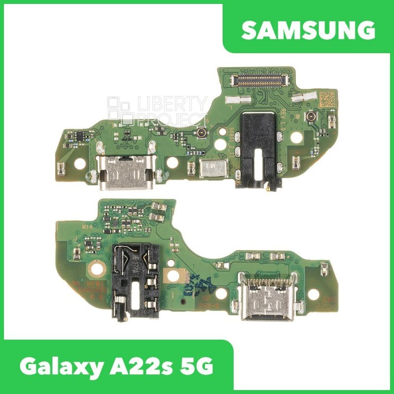 Шлейф/FLC Samsung Galaxy A22s 5G SM-A226 на системный разъём/разъём гарнитуры/микрофон, ориг — фото 2