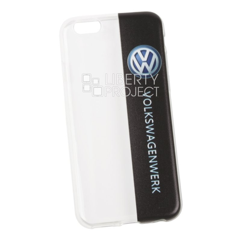 Силиконовый чехол для iPhone 6/6S марки автомобиля &quot;Volkswagen&quot; (прозрачный/европакет)